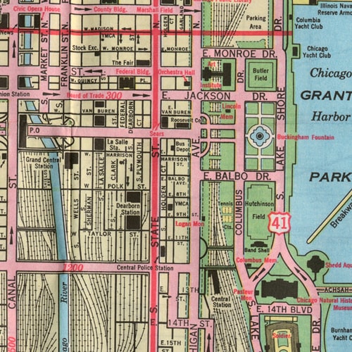 Federal Plaza 1972 AAA Map