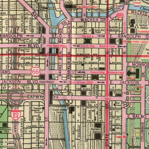 Lyric Opera of Chicago 1972 AAA Map